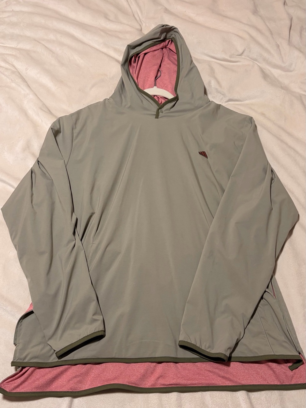 adidas Olive Green Jacket with Pink Interior